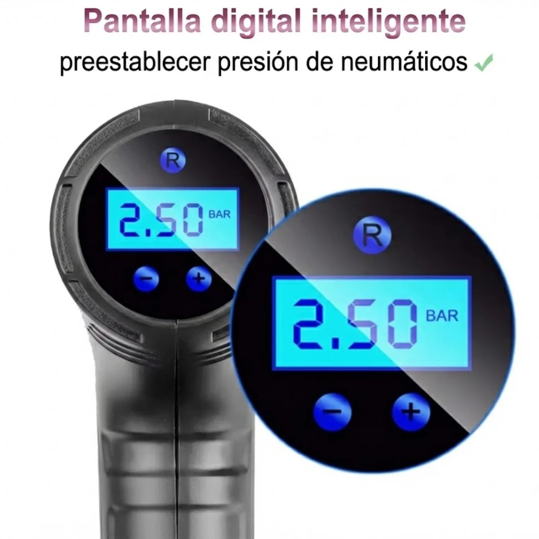 Compresor portátil recargable