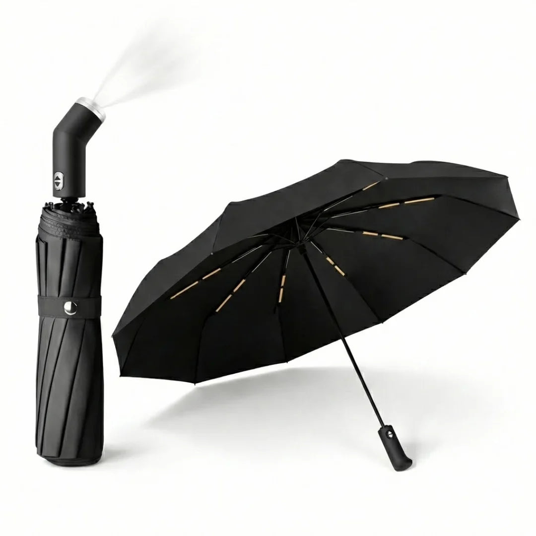 Sombrilla Plegable con Linterna LED
