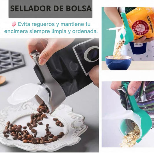 SELLADOR DE BOLSAS DE ALIMENTOS CON TAPA