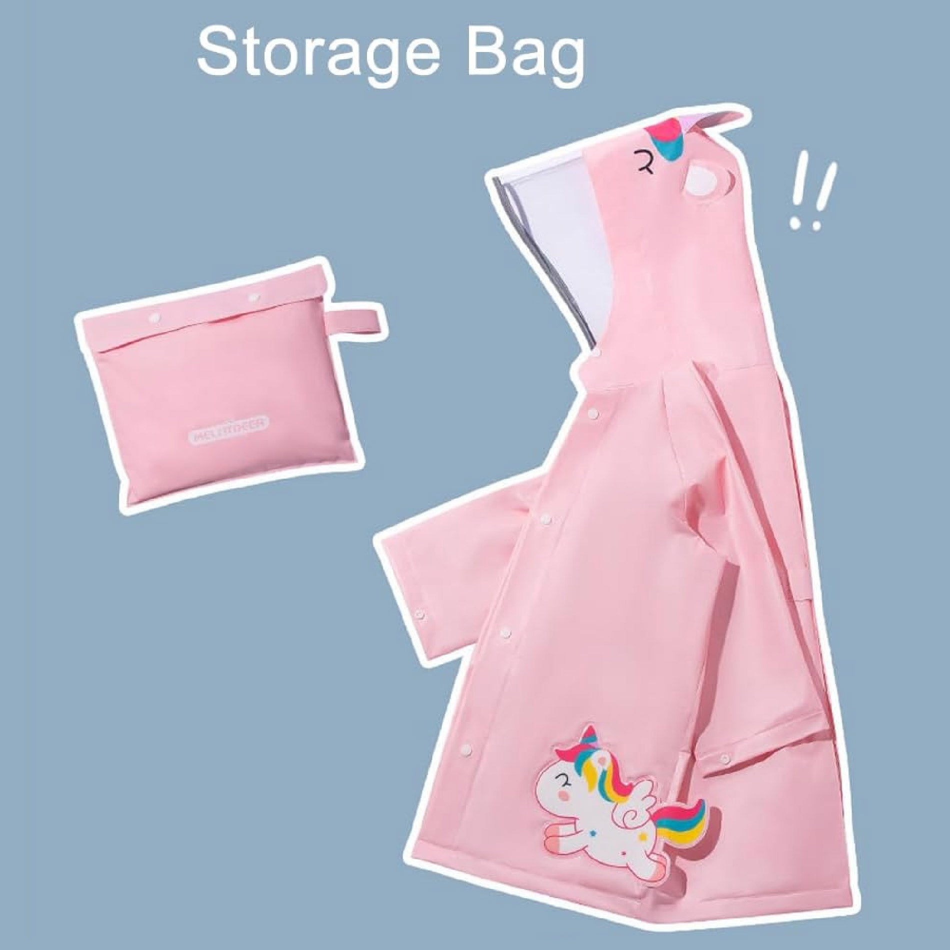 Capa Lluvia Para Niños Visera y Expansor