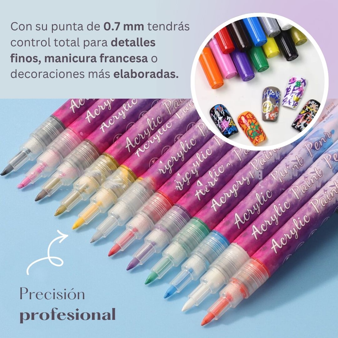 MARCADORES DECORATIVOS DE UÑAS NAIL ART