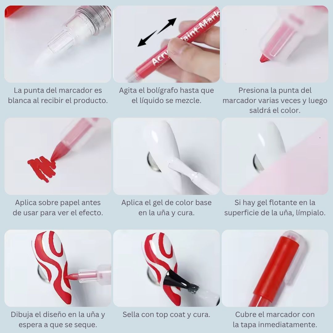 MARCADORES DECORATIVOS DE UÑAS NAIL ART