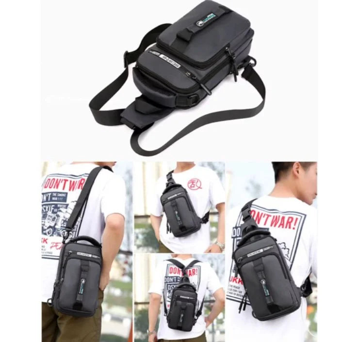 Mochila Sling Antirrobo con Puerto USB