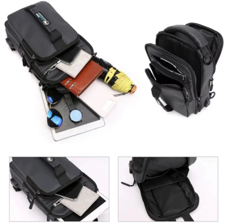 Mochila Sling Antirrobo con Puerto USB