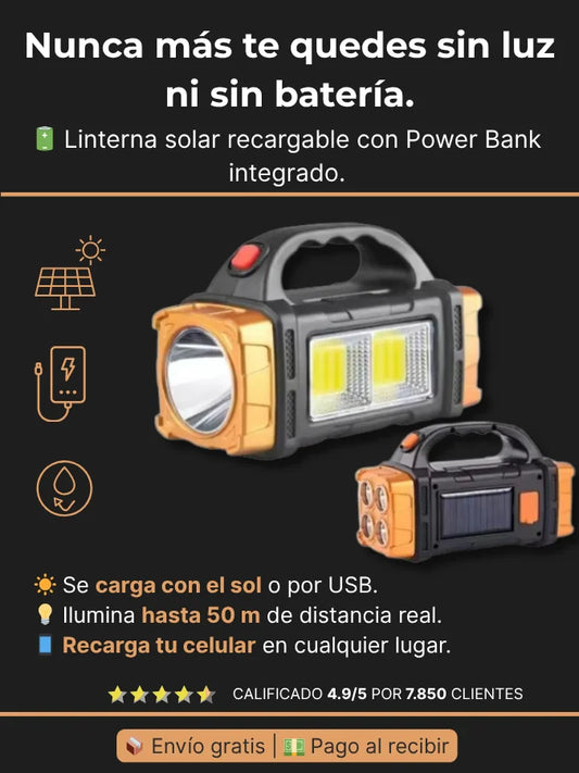 Linterna Solar Recargable