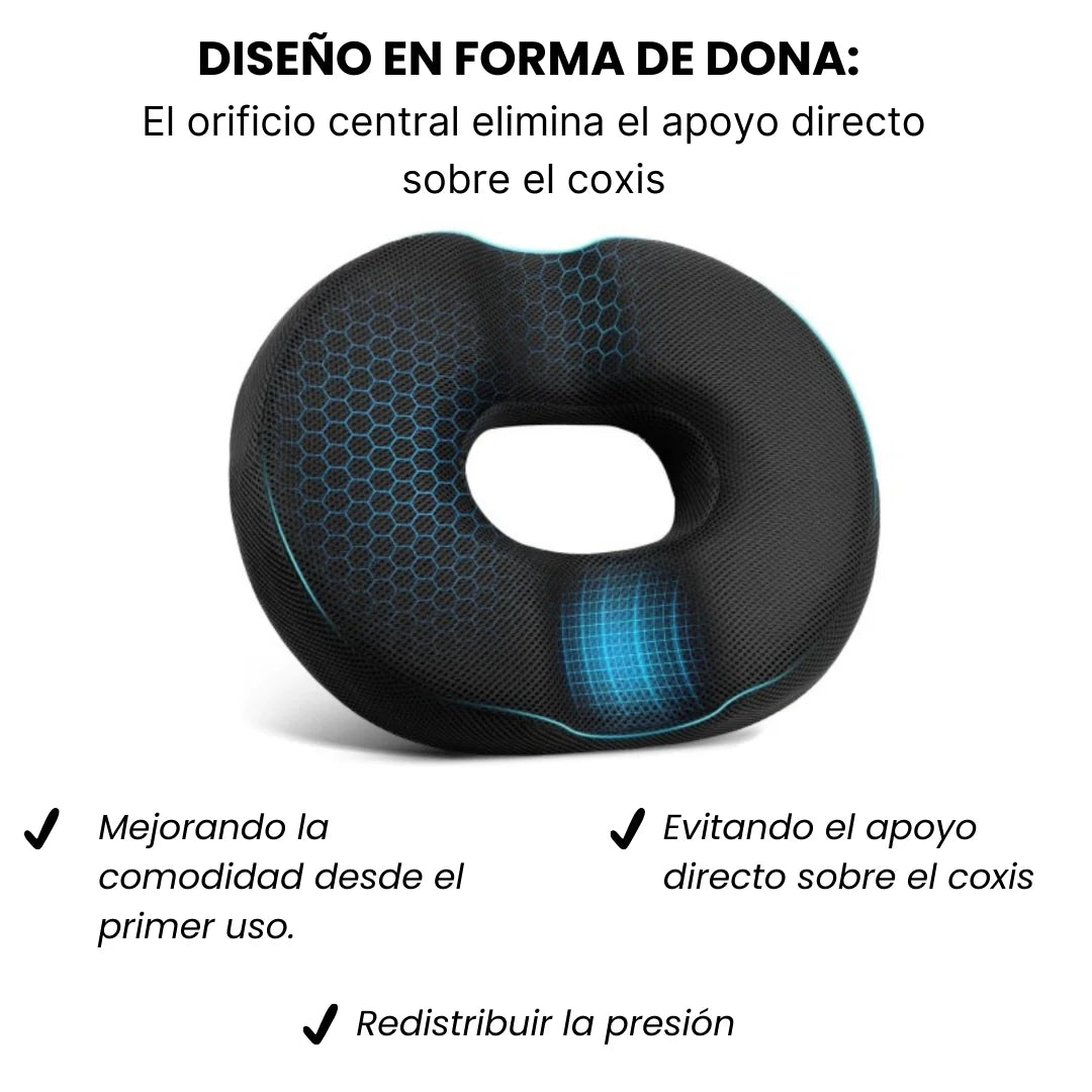 ReliefGel™ – Cojín Ergonómico de Asiento con Gel y Espuma Viscoelástica