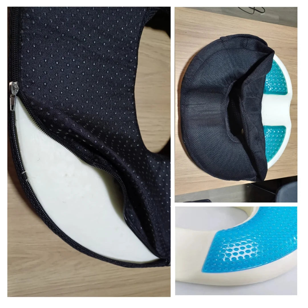 ReliefGel™ – Cojín Ergonómico de Asiento con Gel y Espuma Viscoelástica
