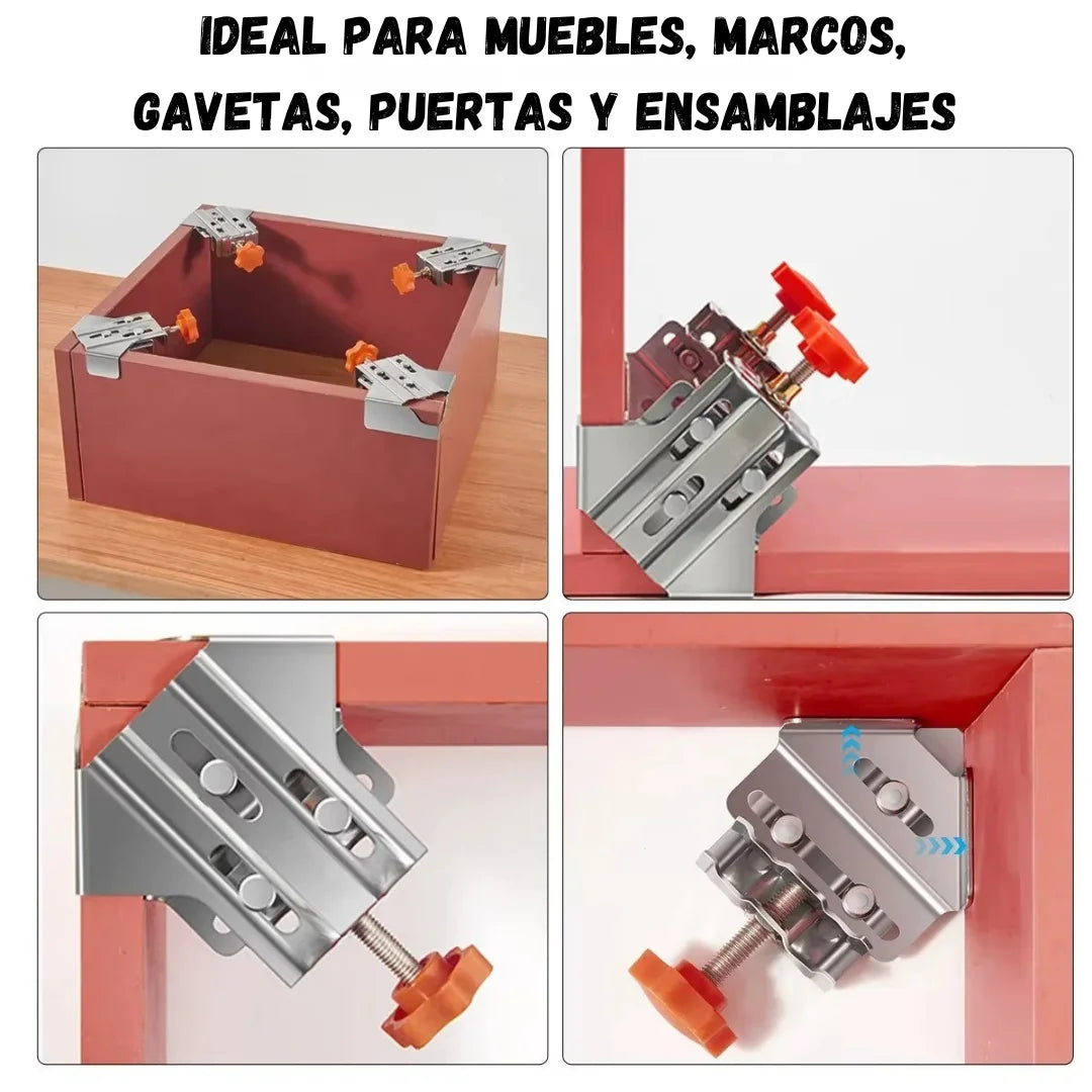 Abrazaderas 90° Pro - Sujeción Precisa para Carpintería