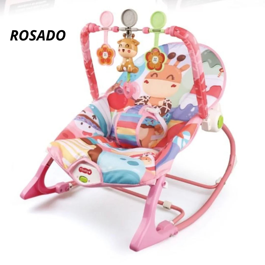 BebiCalm Pro™ – Silla Mecedora Vibradora con Toldillo para Bebé