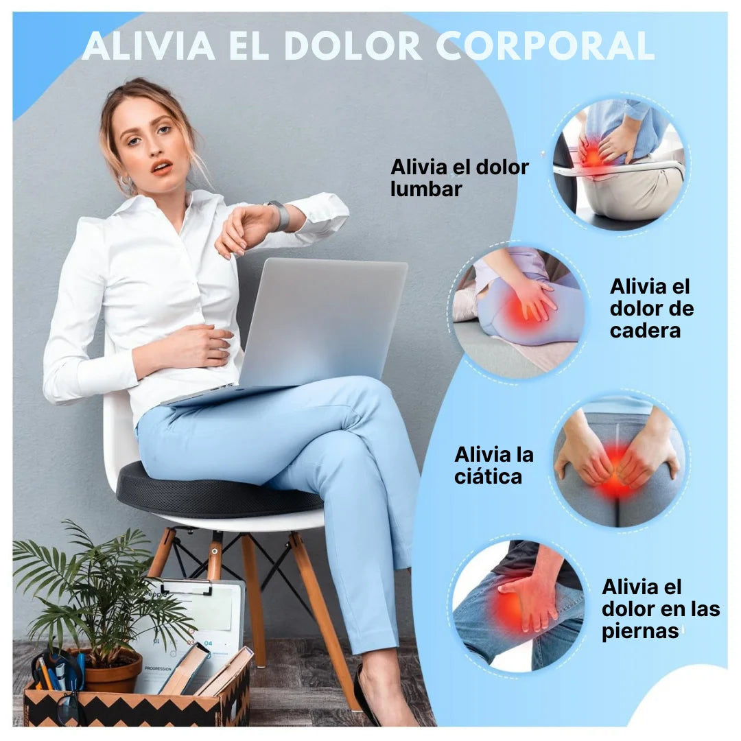 ReliefGel™ – Cojín Ergonómico de Asiento con Gel y Espuma Viscoelástica