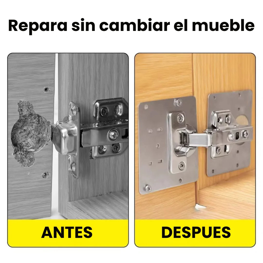 HingeFix Pro™ – Kit de Refuerzo para Bisagras de Gabinete