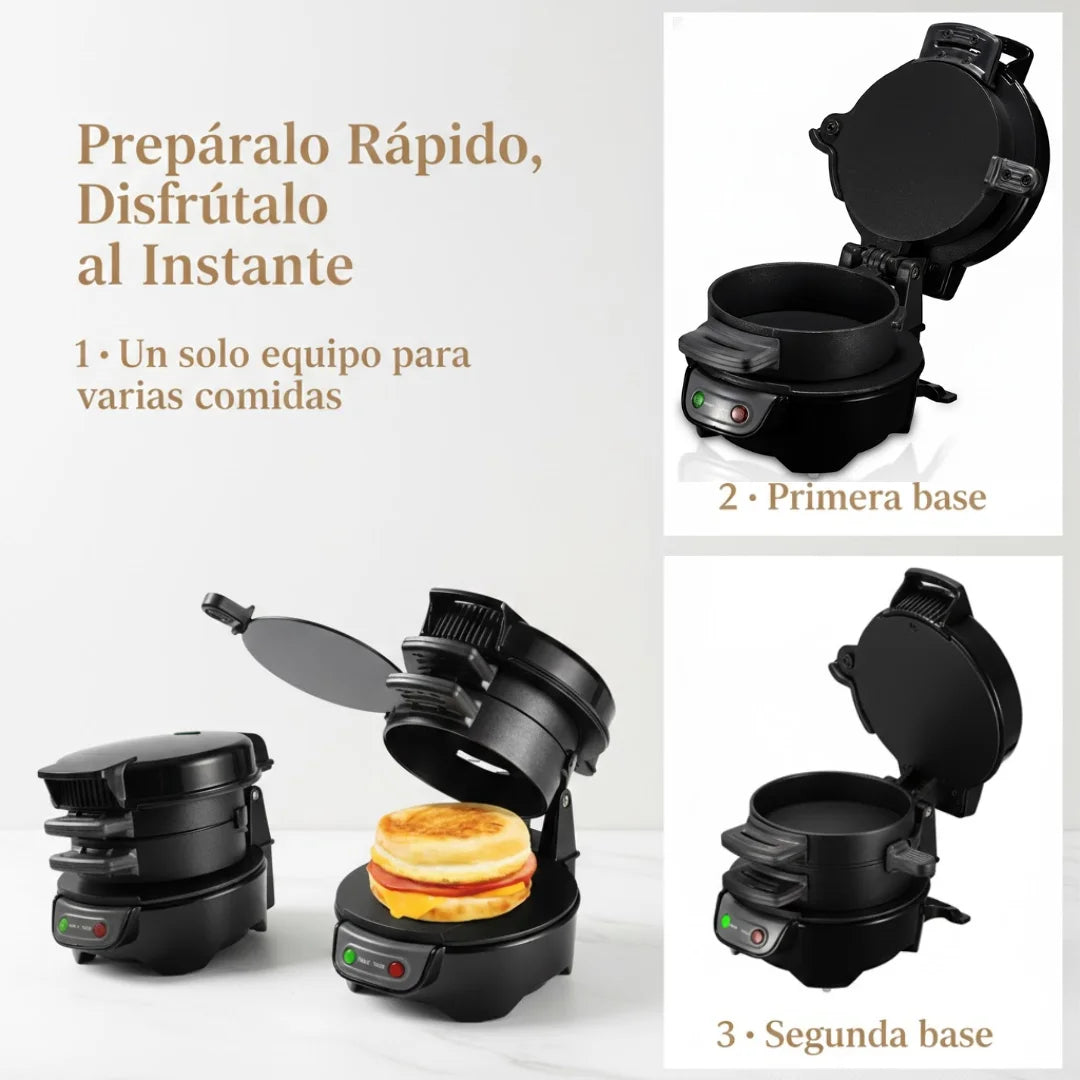 QuickBite Pro™ – Sandwichera y Mini Parrilla 3 en 1