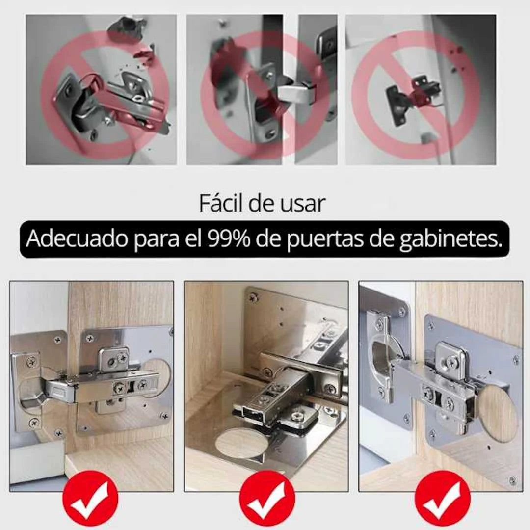 HingeFix Pro™ – Kit de Refuerzo para Bisagras de Gabinete
