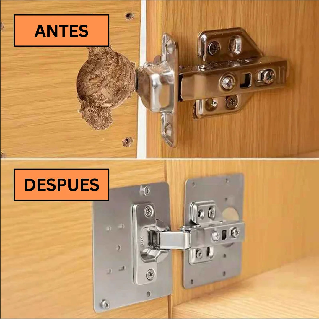 HingeFix Pro™ – Kit de Refuerzo para Bisagras de Gabinete