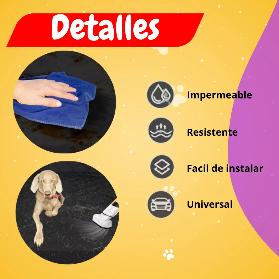 Forro para silla y baúl de carro