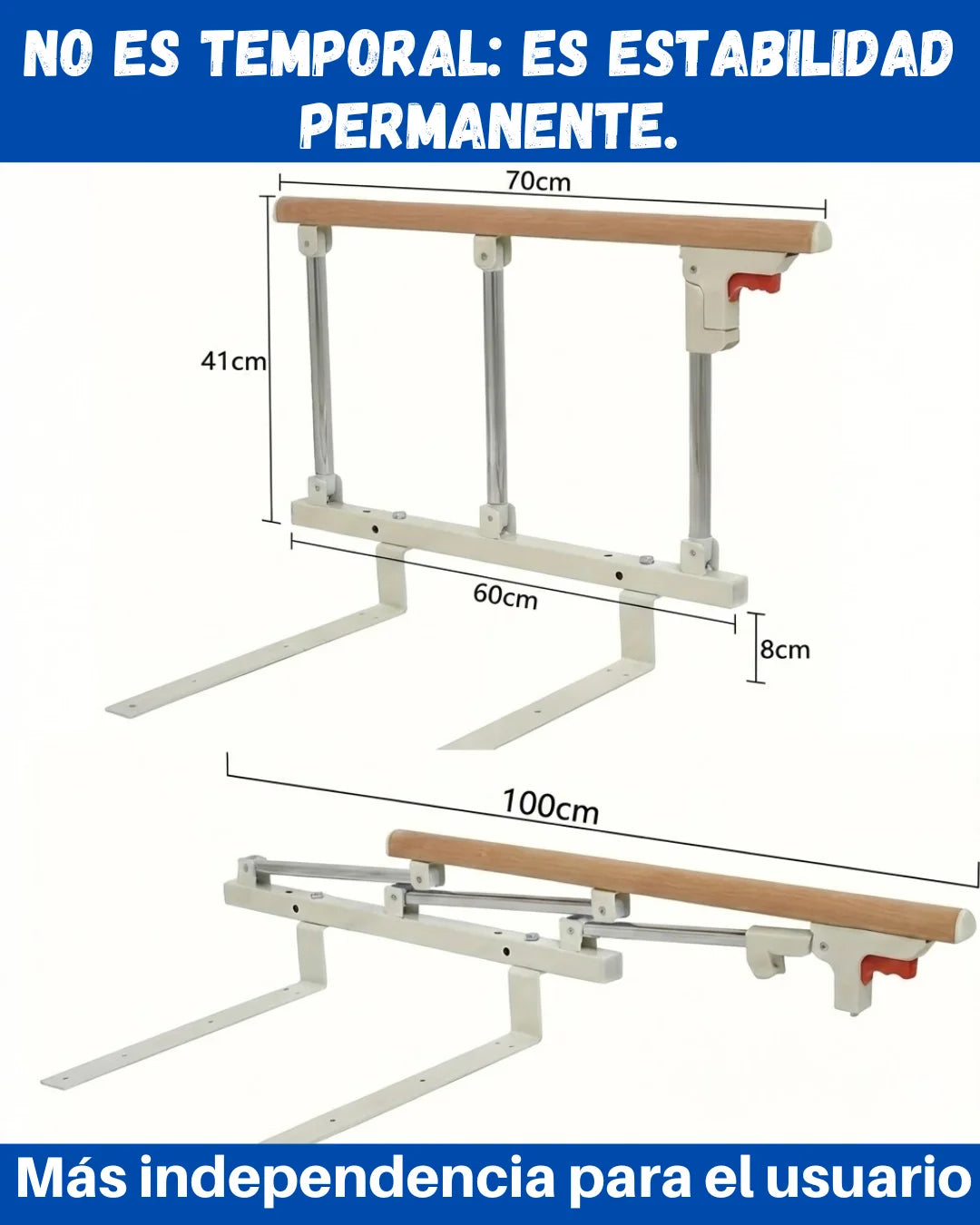 SafeBed Pro™ -Barra de seguridad plegable para cama