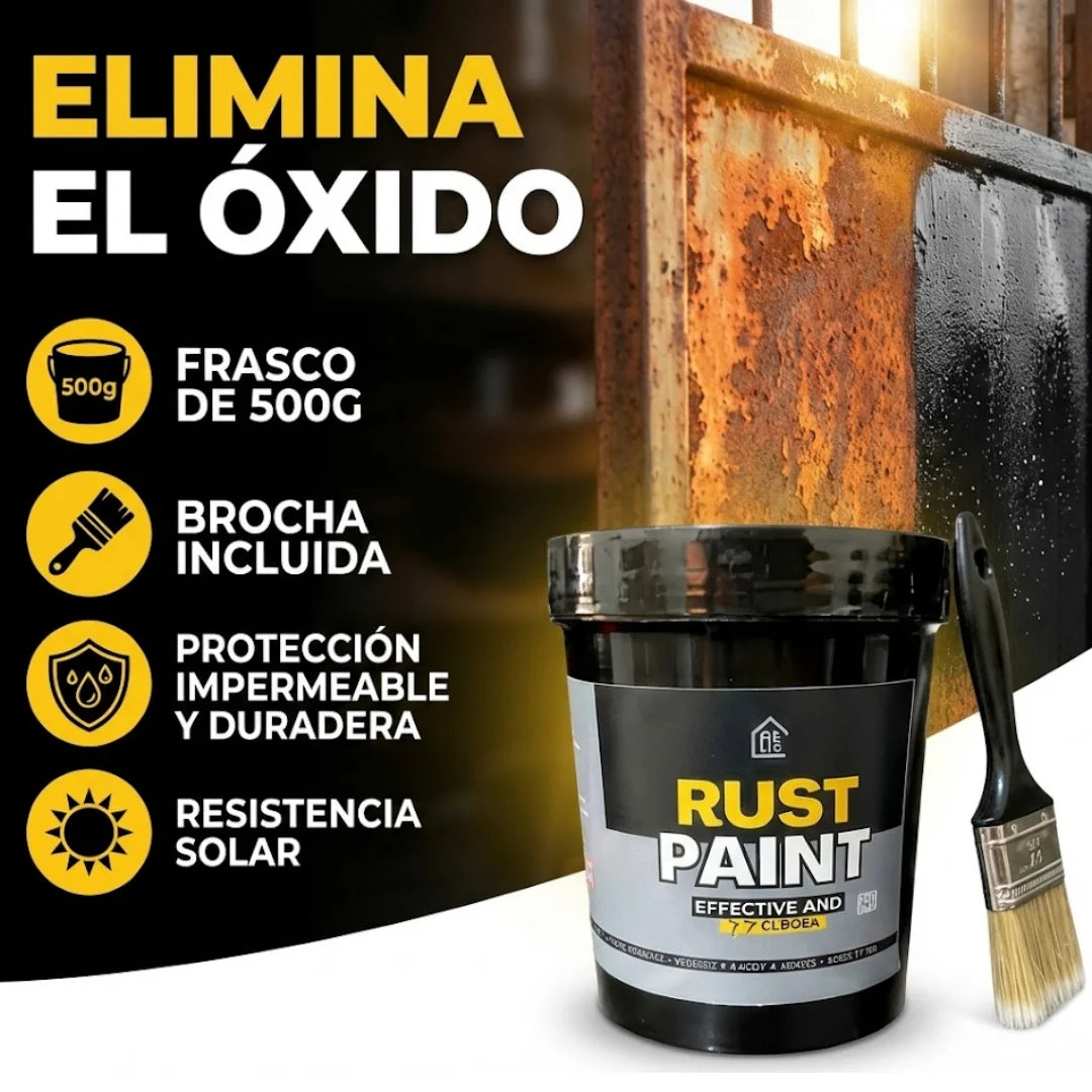 Rust Paint Antióxido - Elimina el óxido existente y crea una barrera protectora