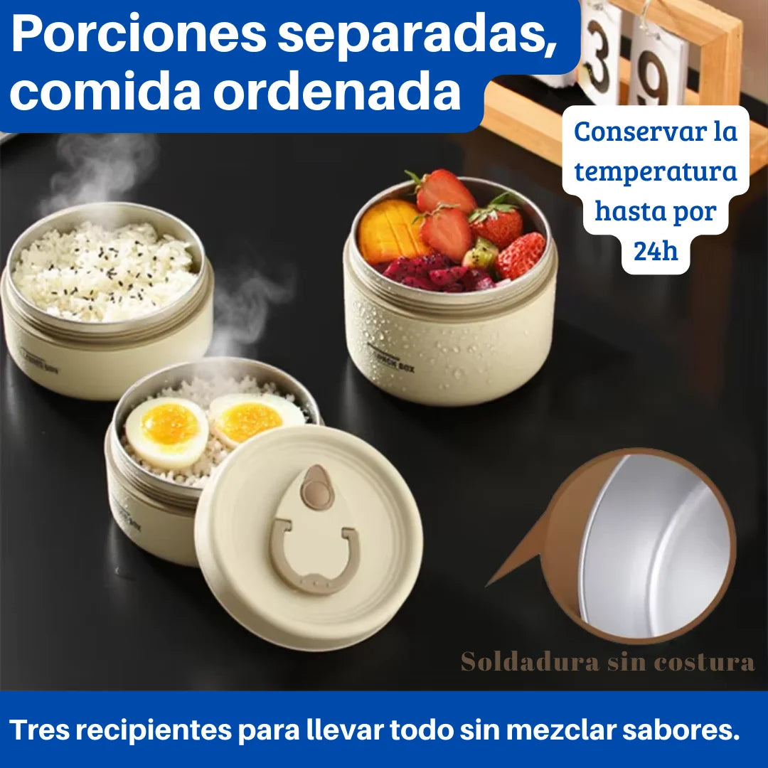 Lonchera termica x3 piezas