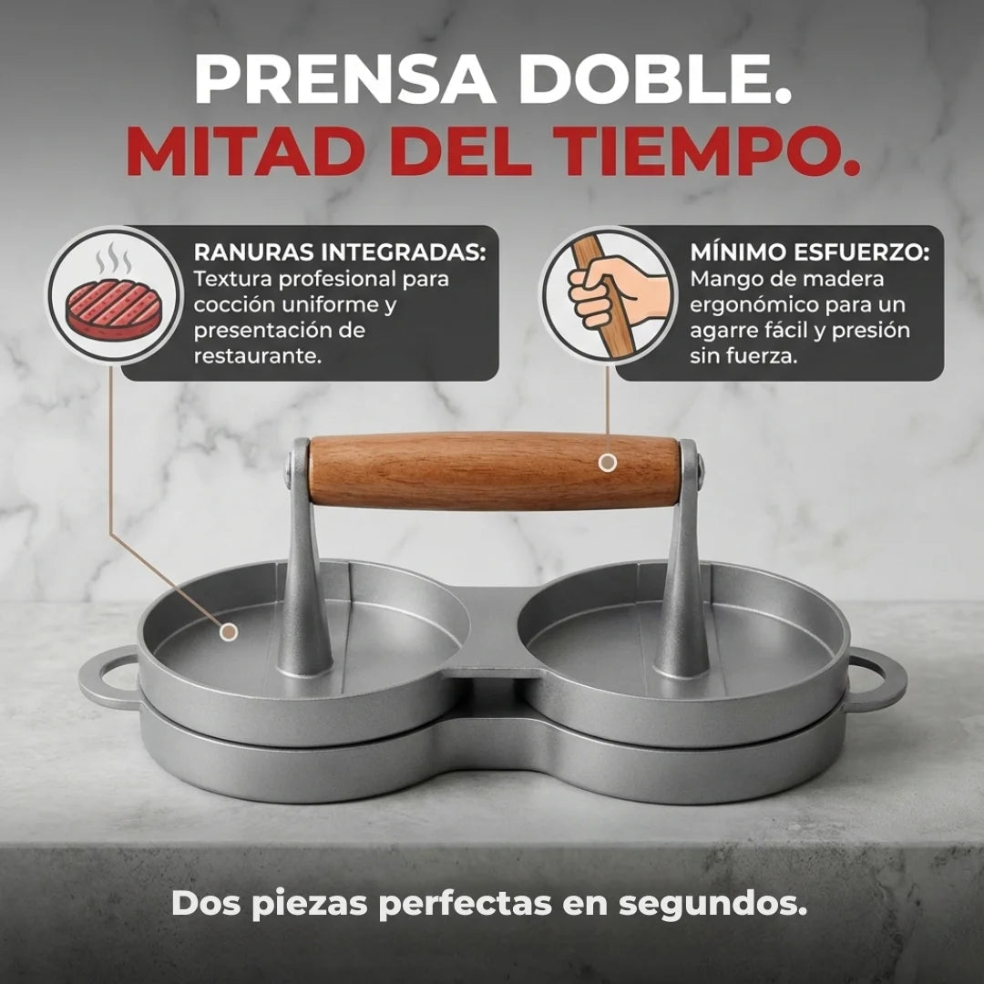 Prensa doble manual que moldea 2 piezas a la vez con grosor uniforme
