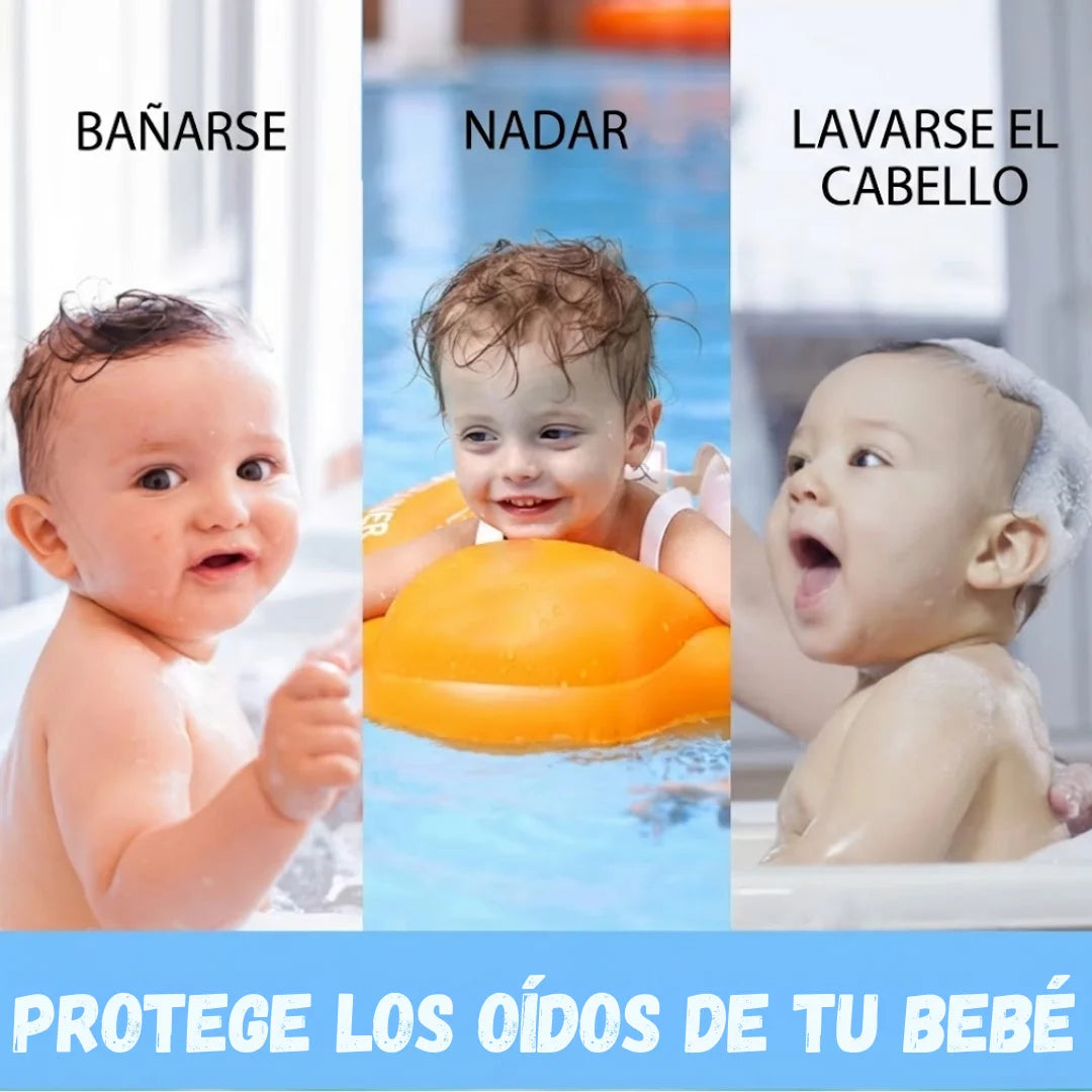 🍼 AquaBaby Shield™ – Parches Impermeables para Oídos de Bebé