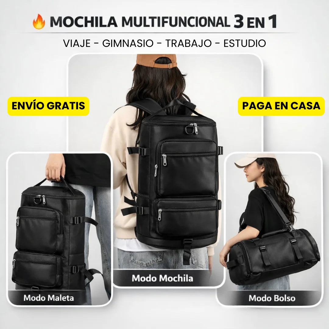 Morral  3 en 1 - Un solo morral para Trabajo, Gym y Viaje