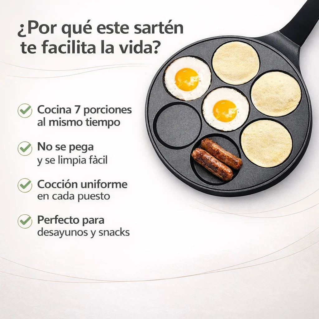 Sartén Antiadherente 7 Puestos