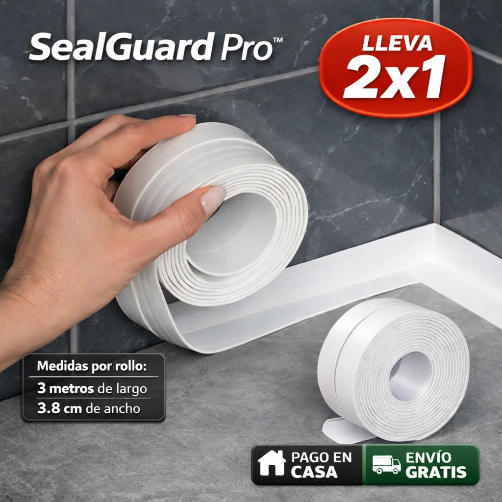 SealGuard Pro™ -  Cinta Selladora Impermeable Anti-Moho para Baño y Cocina