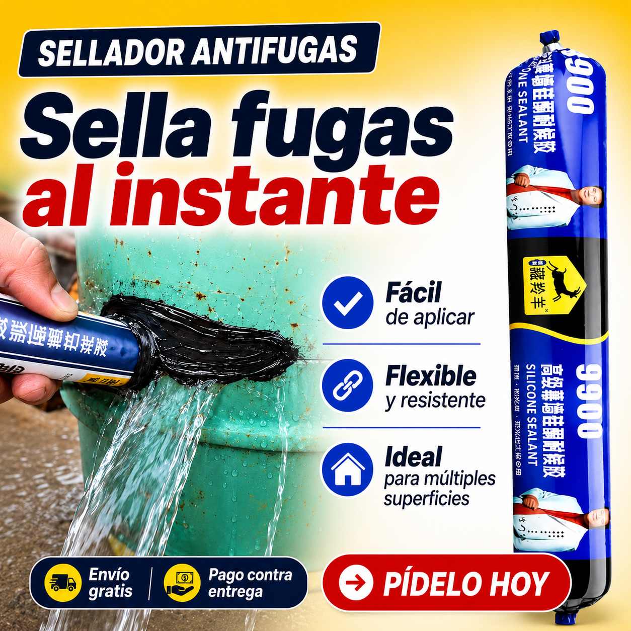 SealMax Pro™ – Sellador Negro de Alta Resistencia