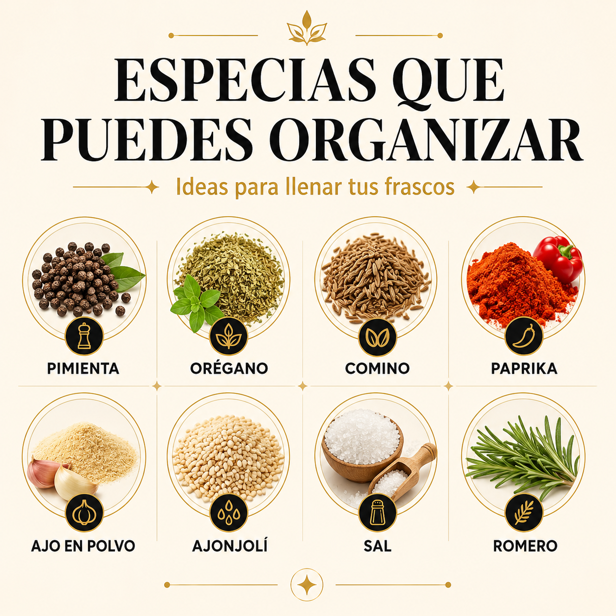 Organizador Giratorio de Especias de 2 Niveles con 12 Frascos de Vidrio