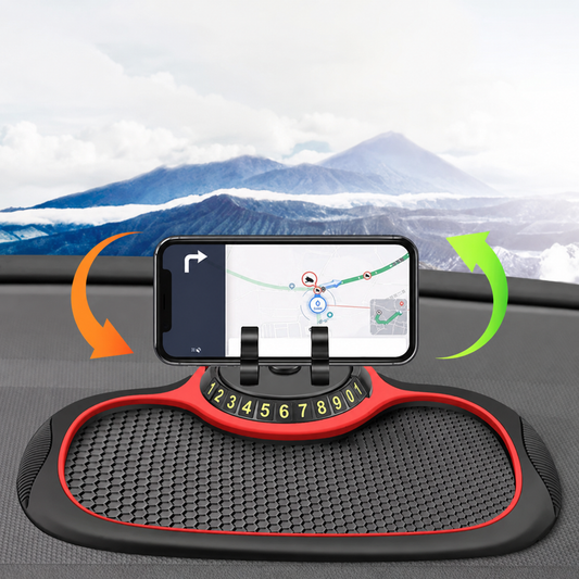 DrivePad® — Soporte 360° antideslizante con organizador para tablero