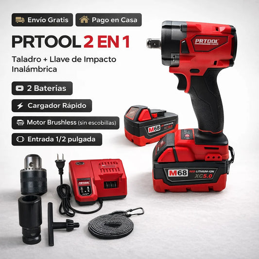 PRTOOL - Taladro de impacto 2 EN 1