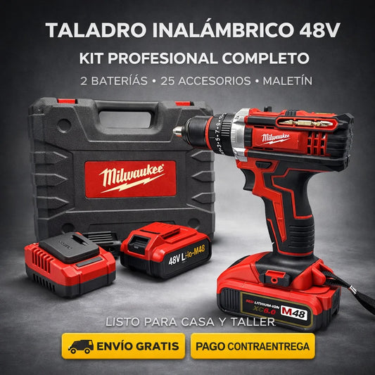 Taladro Percutor Inalámbrico 48V Profesional