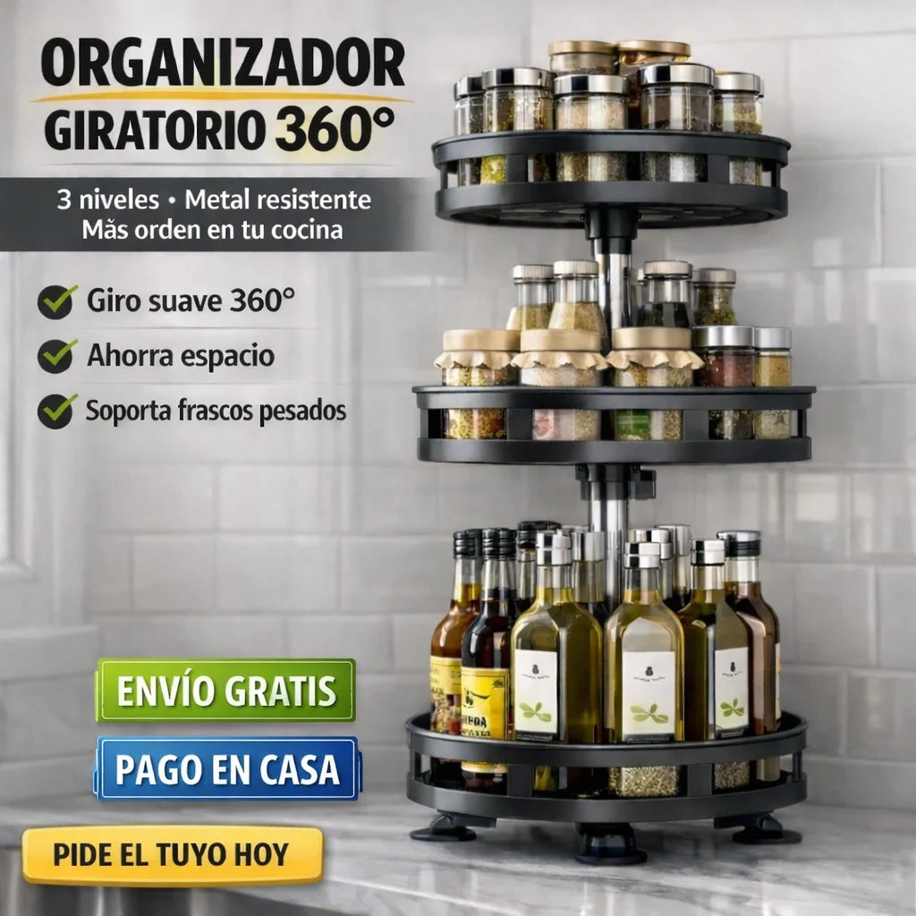 ORGANIZADOR GIRATORIO 360 3 NIVELES