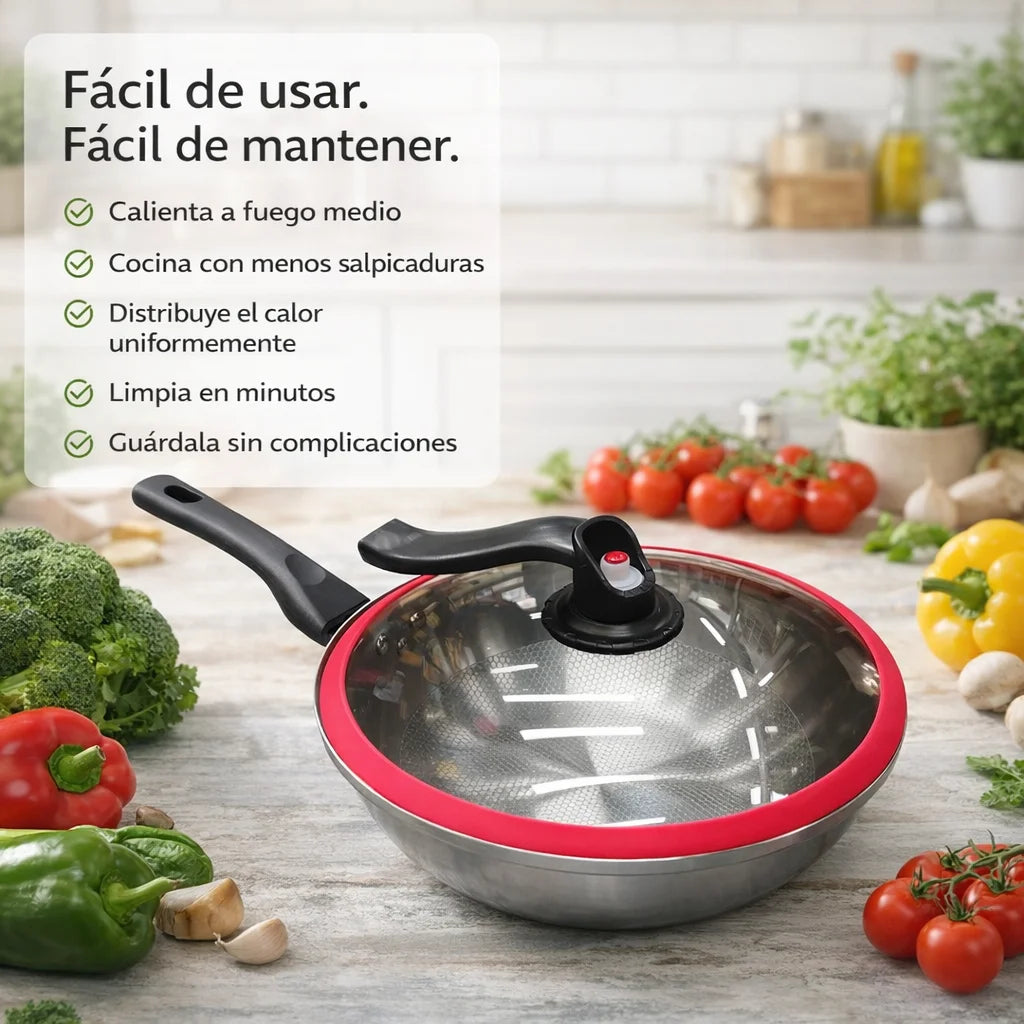 Sarten wok - PAGA EN CASA - ENVÍO GRATIS