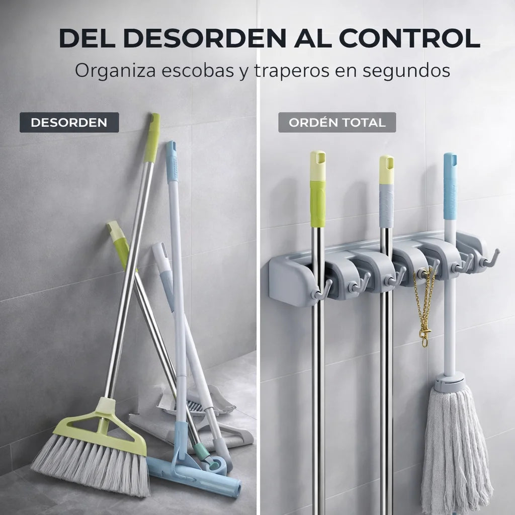 WallGrip Pro™ – Organizador Multiusos de Limpieza