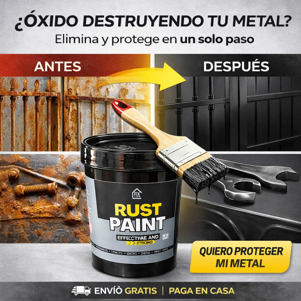 Rust Paint Antióxido - Elimina el óxido existente y crea una barrera protectora