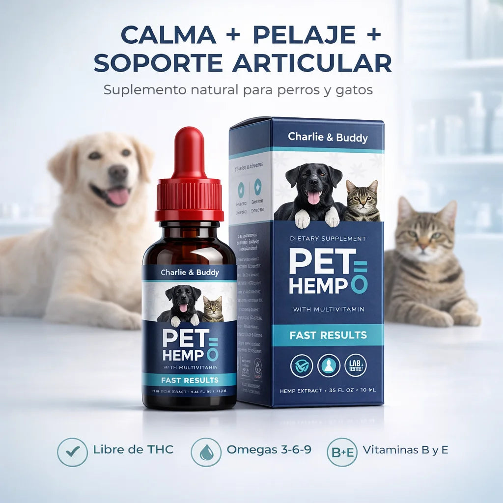 Pet Hemp Oil – Bienestar Completo para Perros y Gatos