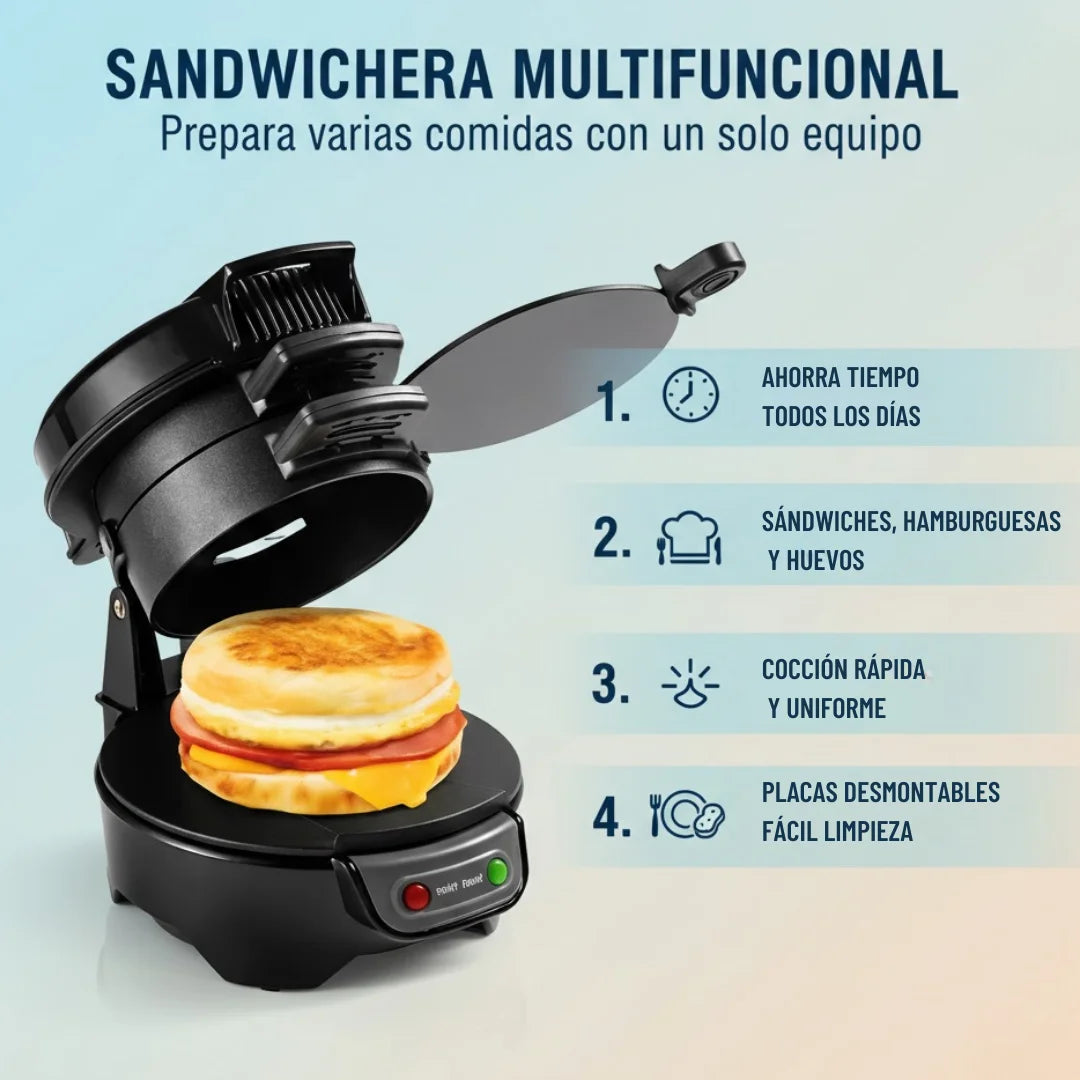 QuickBite Pro™ – Sandwichera y Mini Parrilla 3 en 1