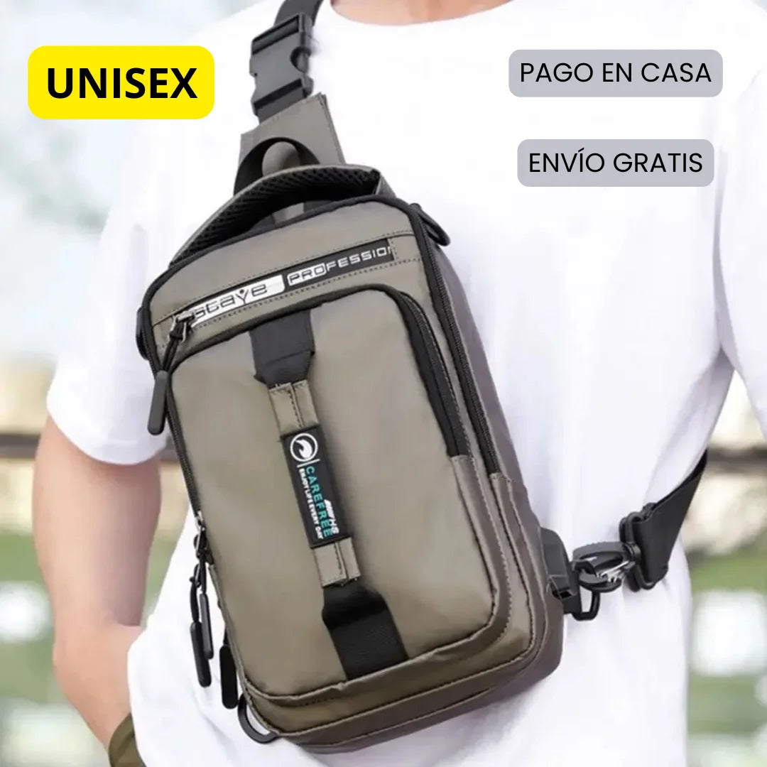 Mochila Sling Antirrobo con Puerto USB