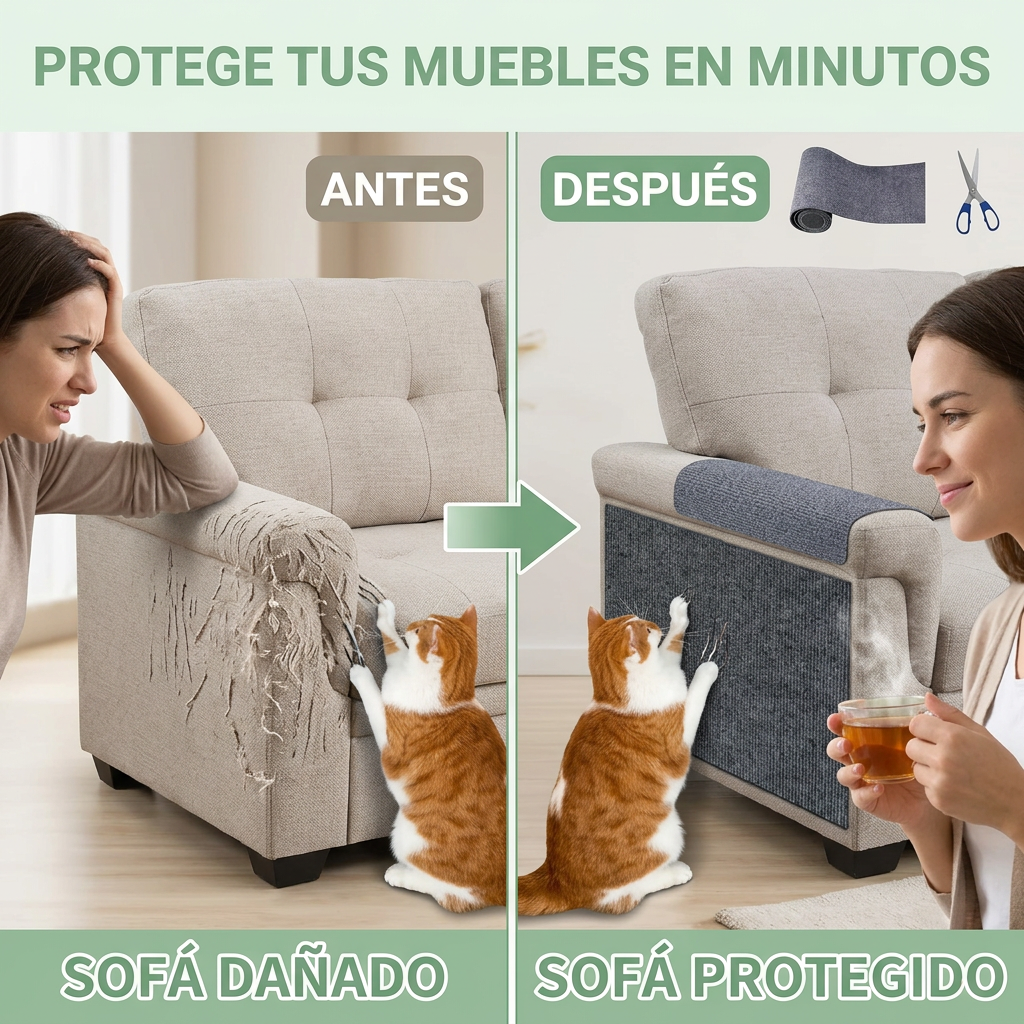 CatGuard™ – Protector Adhesivo para Sofá y Muebles