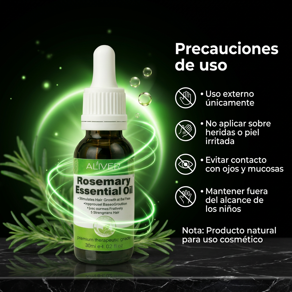 Aceite Esencial de Romero – Rutina Natural para Fortalecer tu Cabello