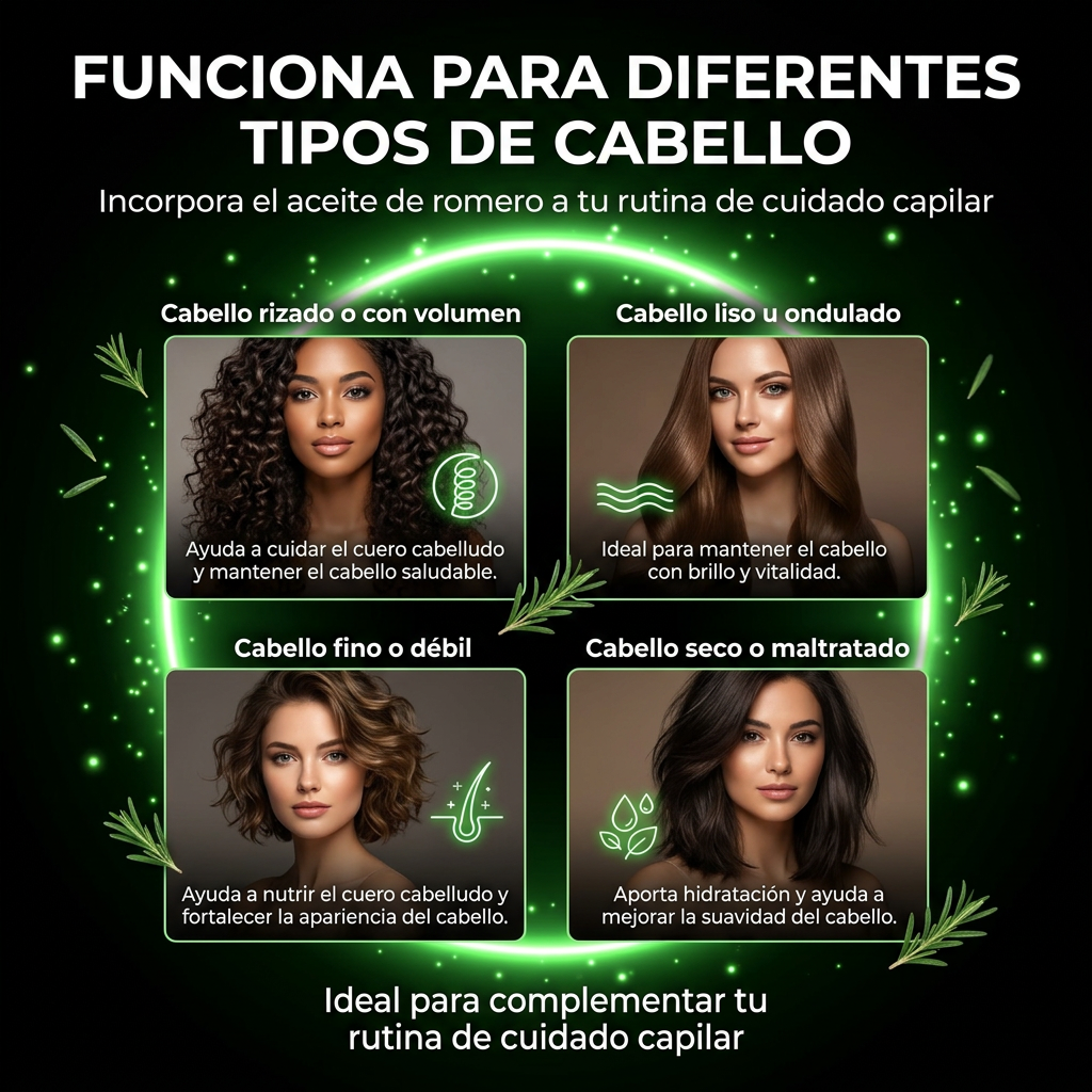 Aceite Esencial de Romero – Rutina Natural para Fortalecer tu Cabello