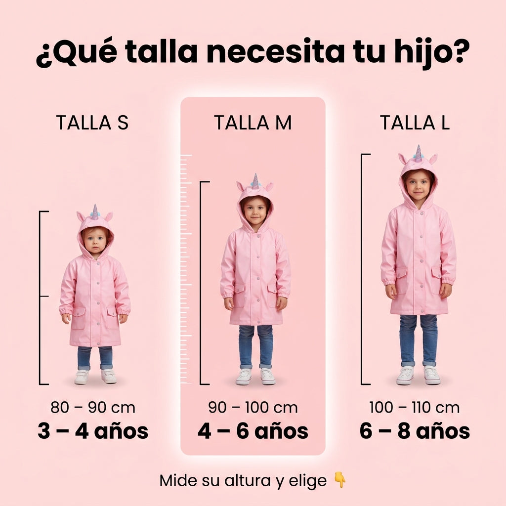 Capa Lluvia Para Niños Visera y Expansor