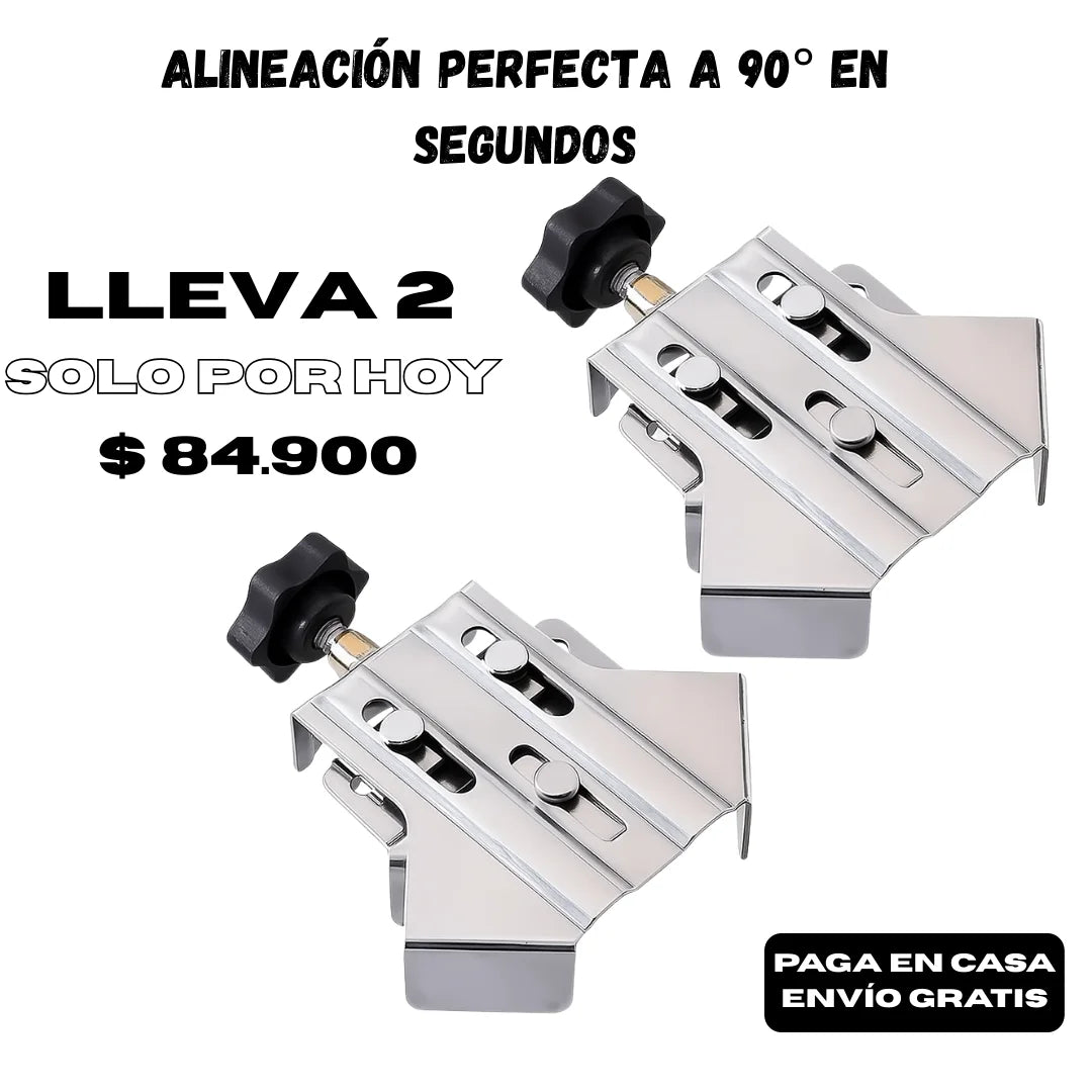 Abrazaderas 90° Pro - Sujeción Precisa para Carpintería