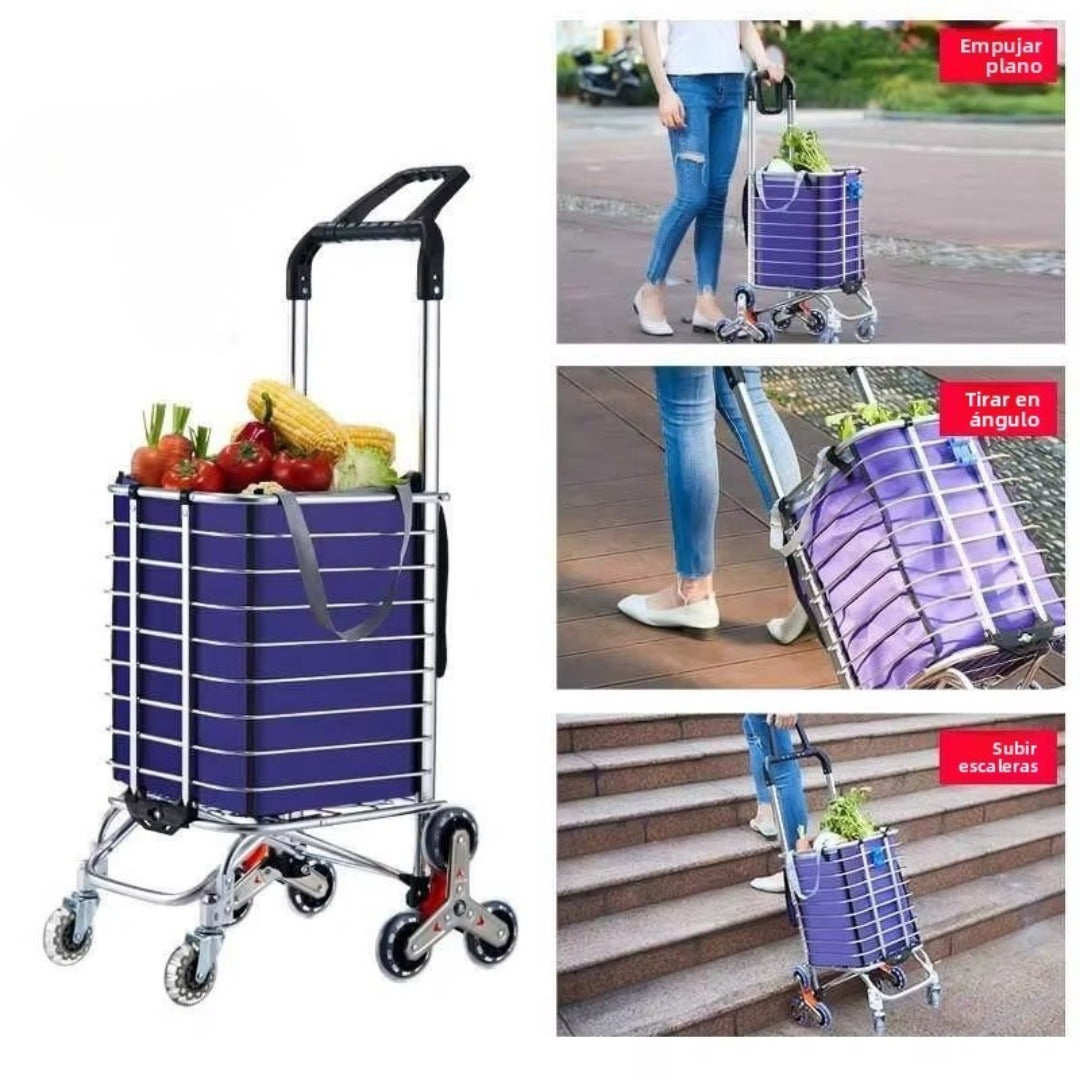 StairGo Pro™ - Carrito Plegable Subidor de Escaleras con 8 Ruedas