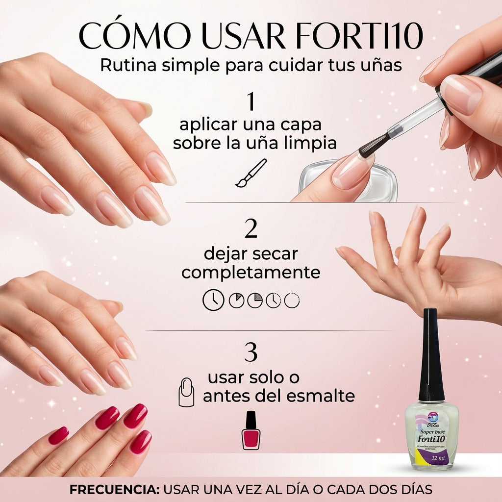 Super base forti 10 Uñas fuertes - PAGA EN CASA - ENVÍO GRATIS