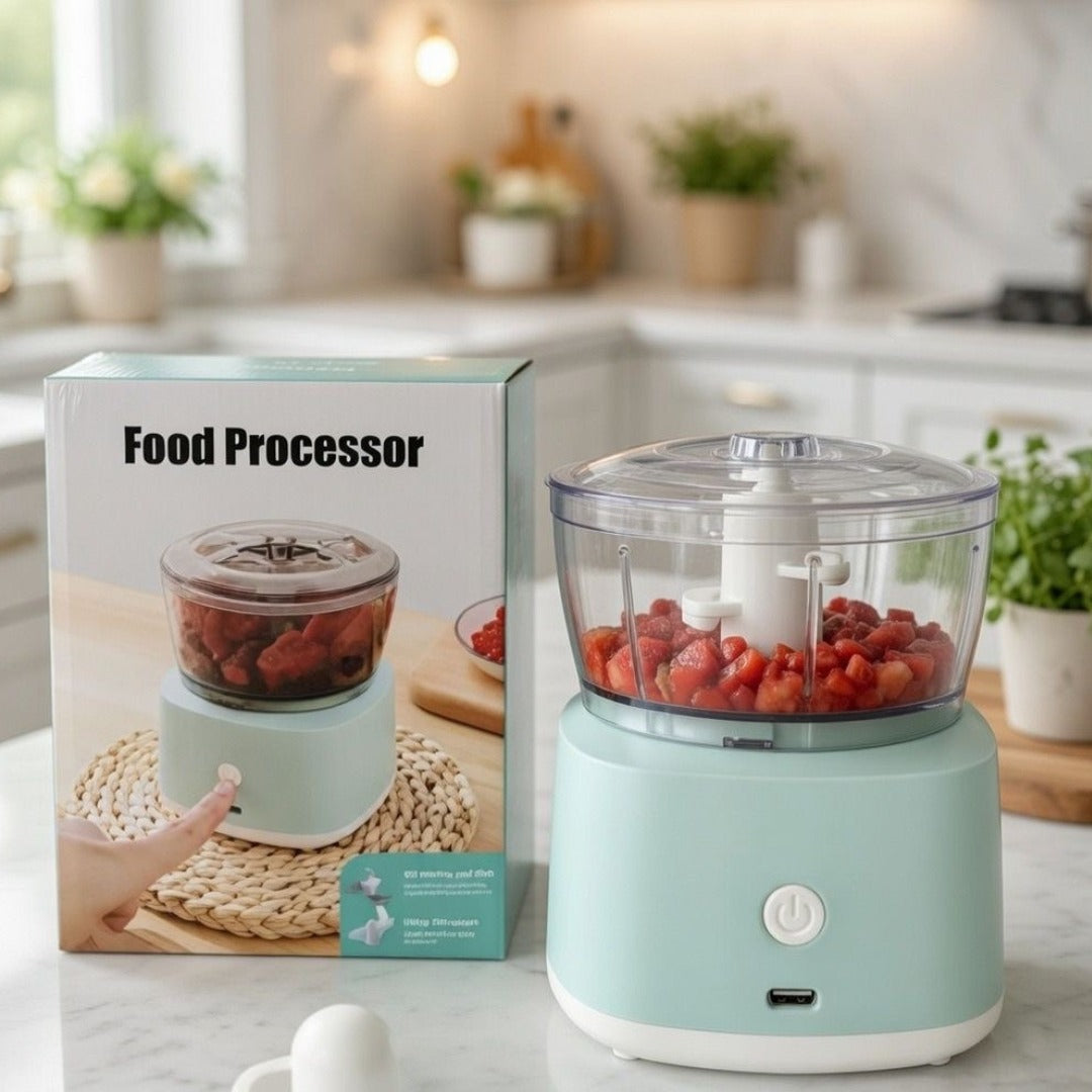 Mini Procesador Eléctrico de Alimentos Recargable