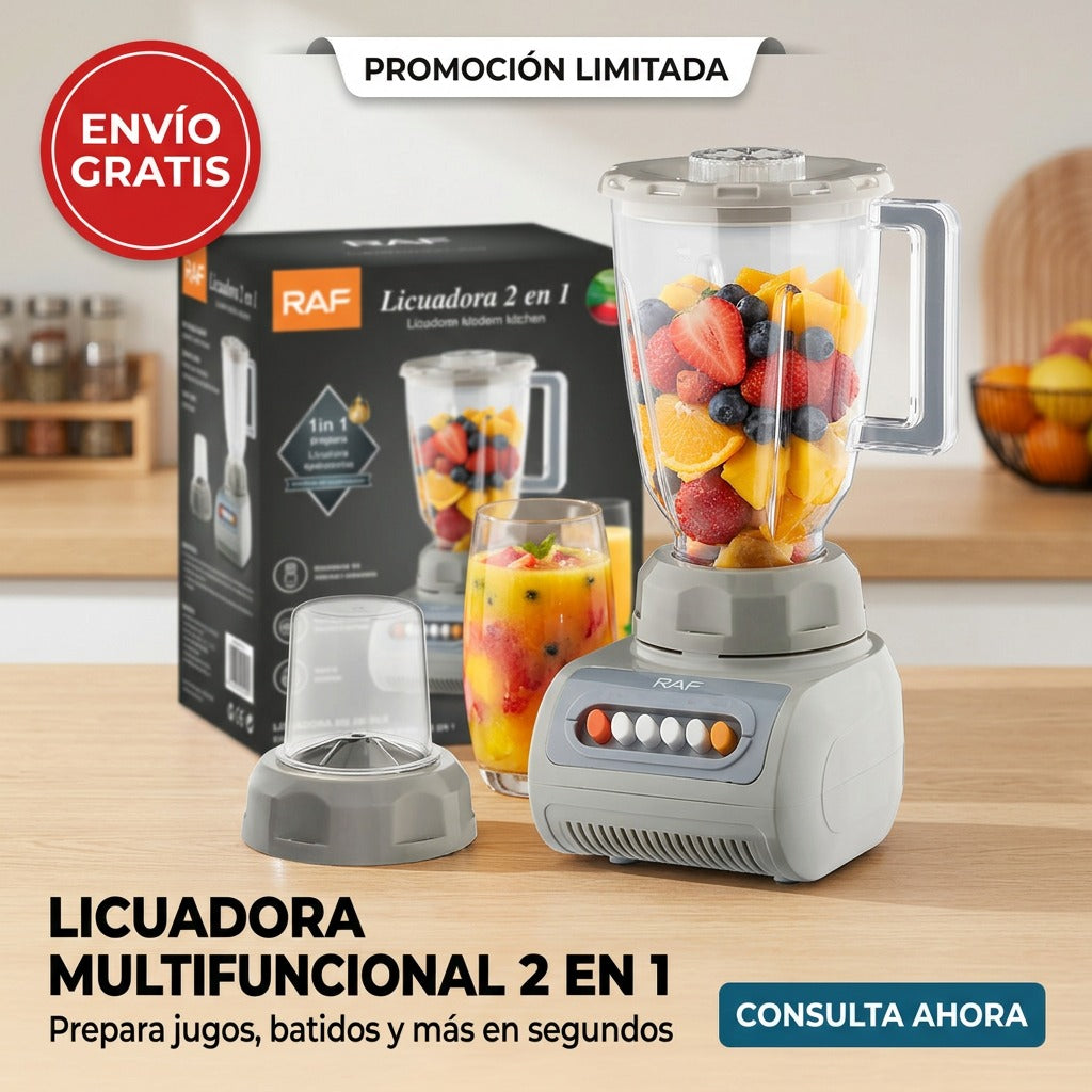 TurboBlend Pro™ – Licuadora Multifuncional 2 en 1 de 1.5L