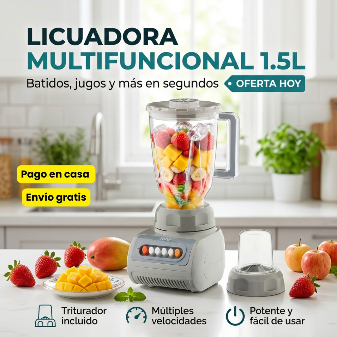 TurboBlend Pro™ – Licuadora Multifuncional 2 en 1 de 1.5L