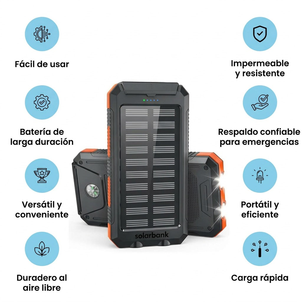 POWER BANK SOLAR 10.000 MAH BAGULE